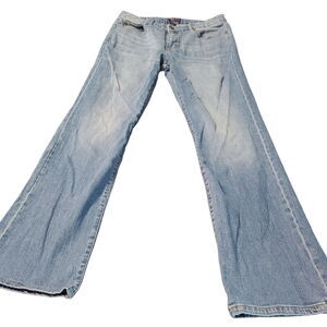 Chaps Womens Jeans Blue Size 10 Cotton Blend Stretch Madden Straight Pockets